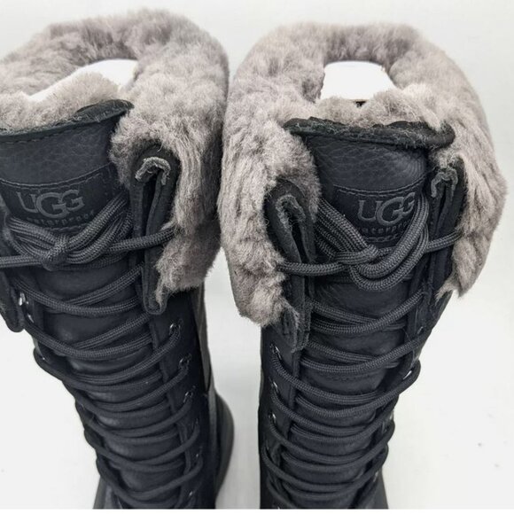 NEW UGG Adirondack III Tall sz 7 Women's Black Waterproof Snow Boot 1095142 - Picture 10 of 14